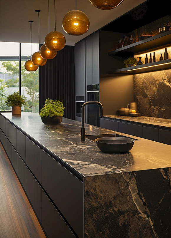 Cozinha Minimalista Marmoraria Pedra Bonita
